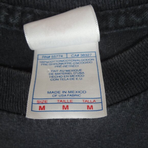 VINTAGE Y2K WU-TANG CLAN KILLA BEES LOGO BLACK MEDIUM T-SHIRT L202 (FADED -SPOT) - Picture 6 of 6